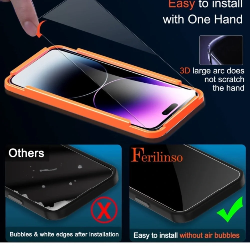 New Ferilinso Designed for iPhone 14 Plus iPhone 14 Pro Max Screen Protector